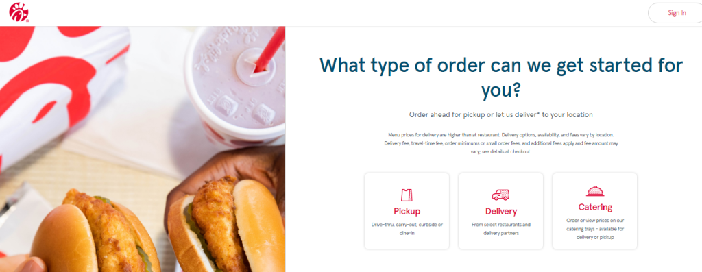 Chick-Fil-A Menu Order