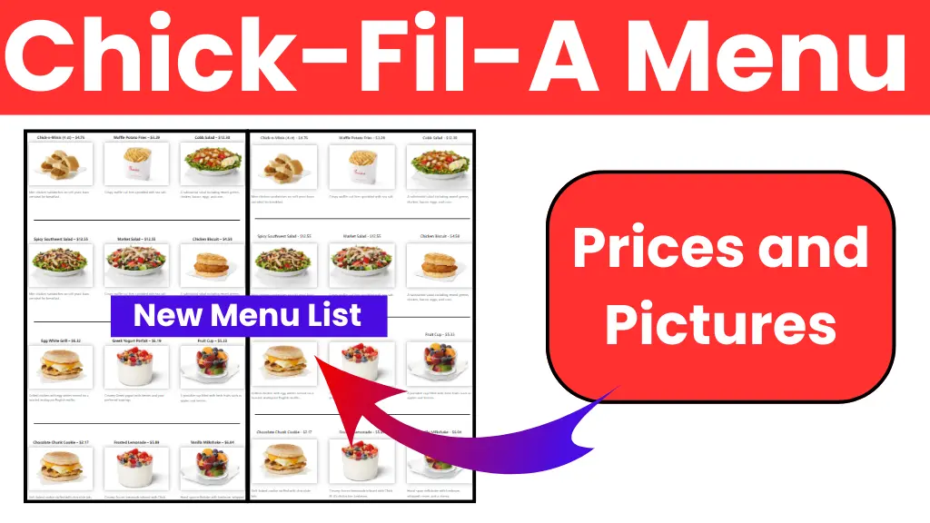 Chick-Fil-A Menu With Prices and Pictures